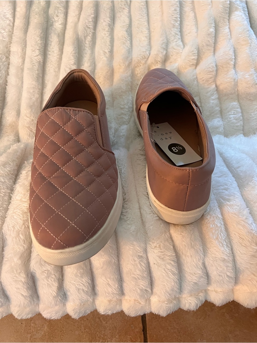a new day Quilted Slip-On Sneakers in Mauve